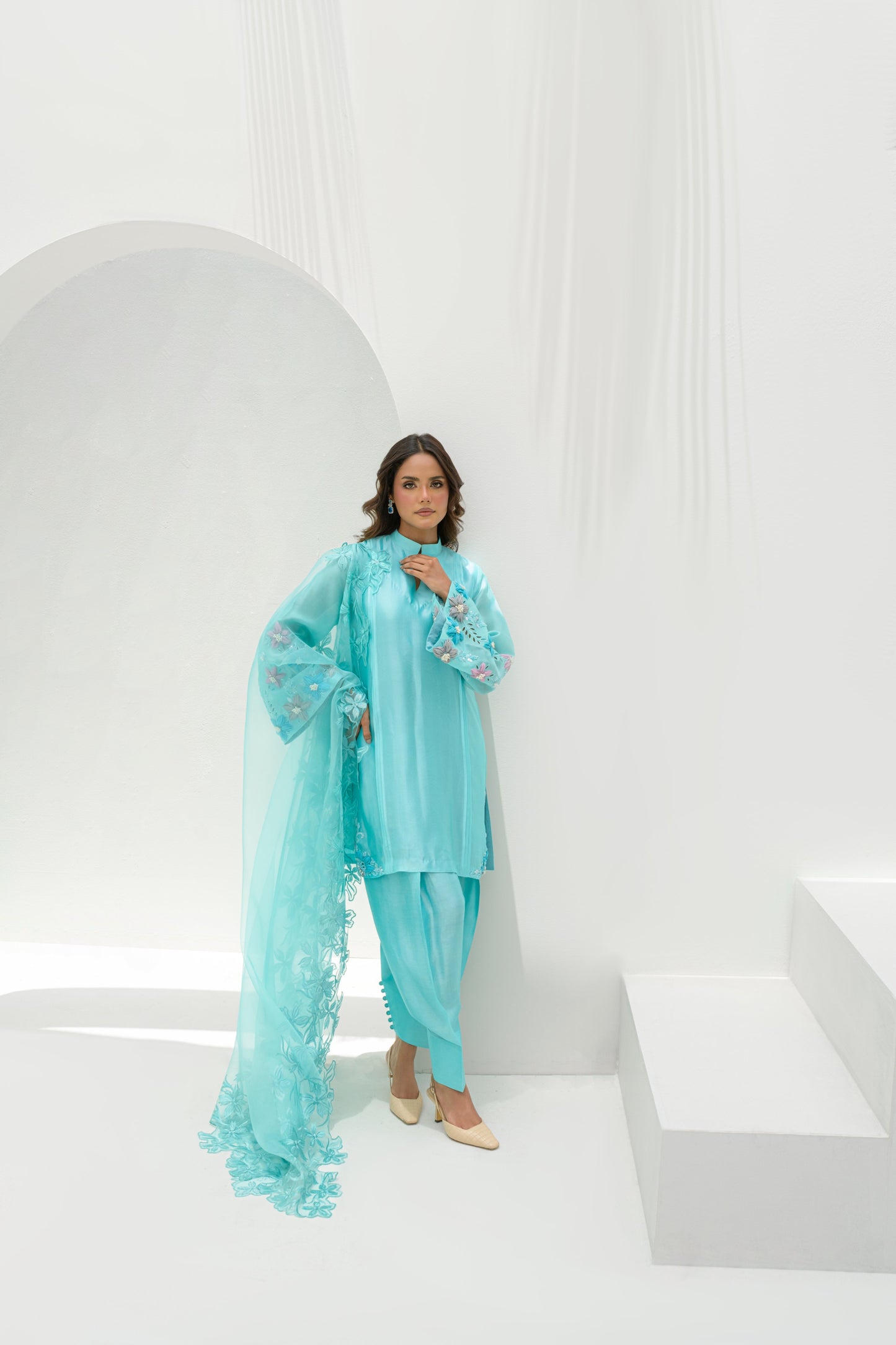 SKY SHIRT AND DUPATTA