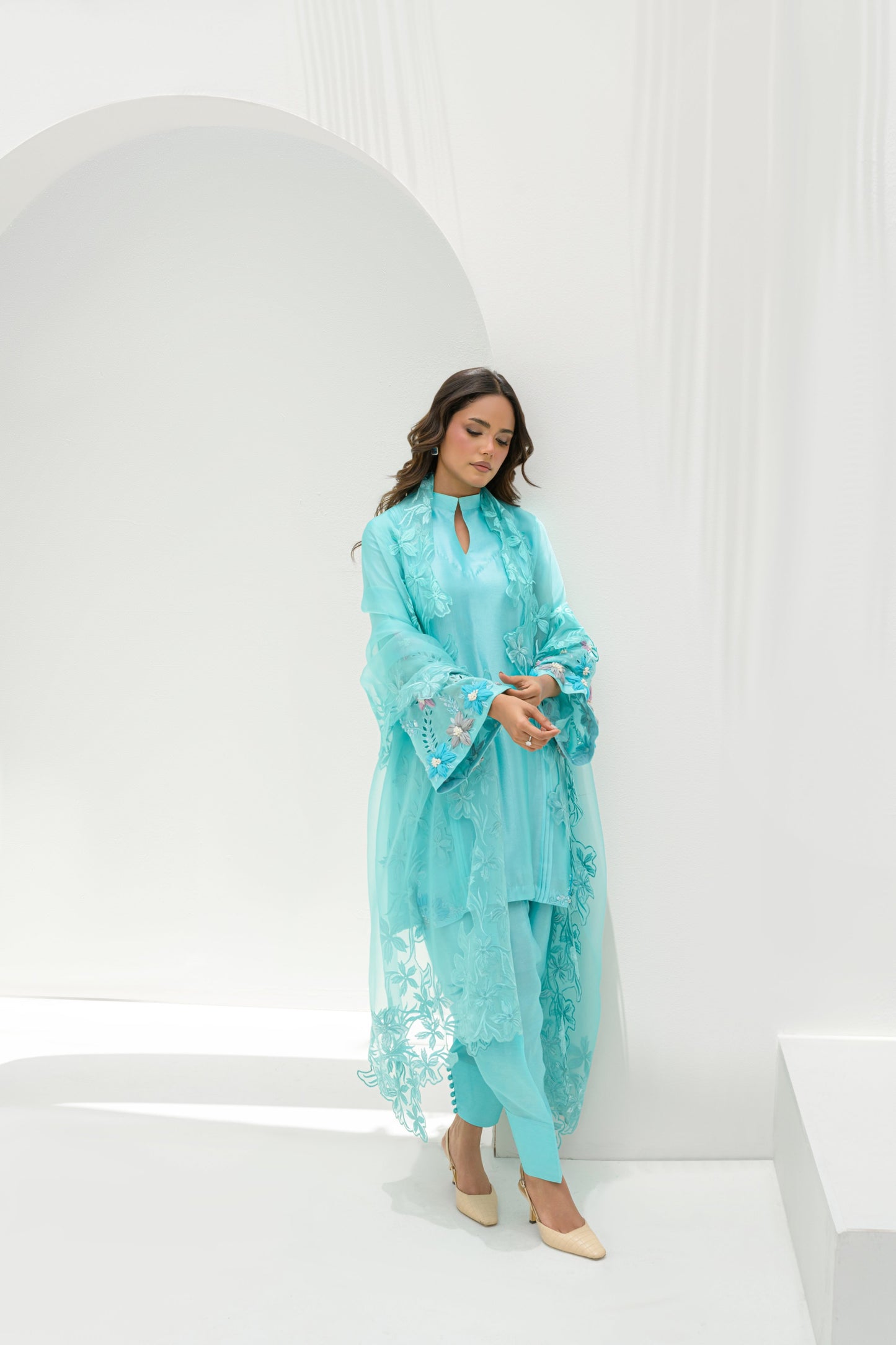 SKY SHIRT AND DUPATTA