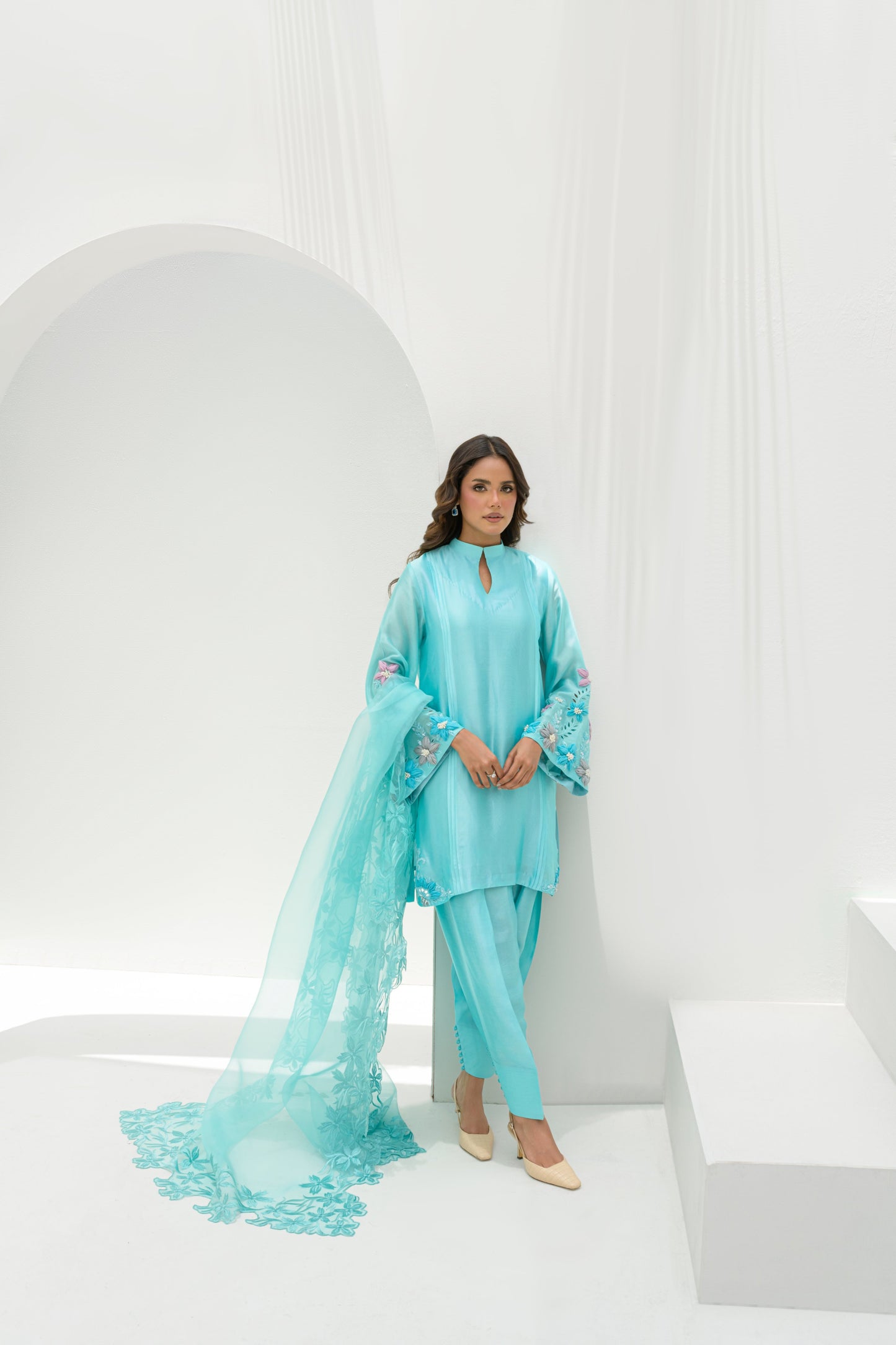 SKY SHIRT AND DUPATTA