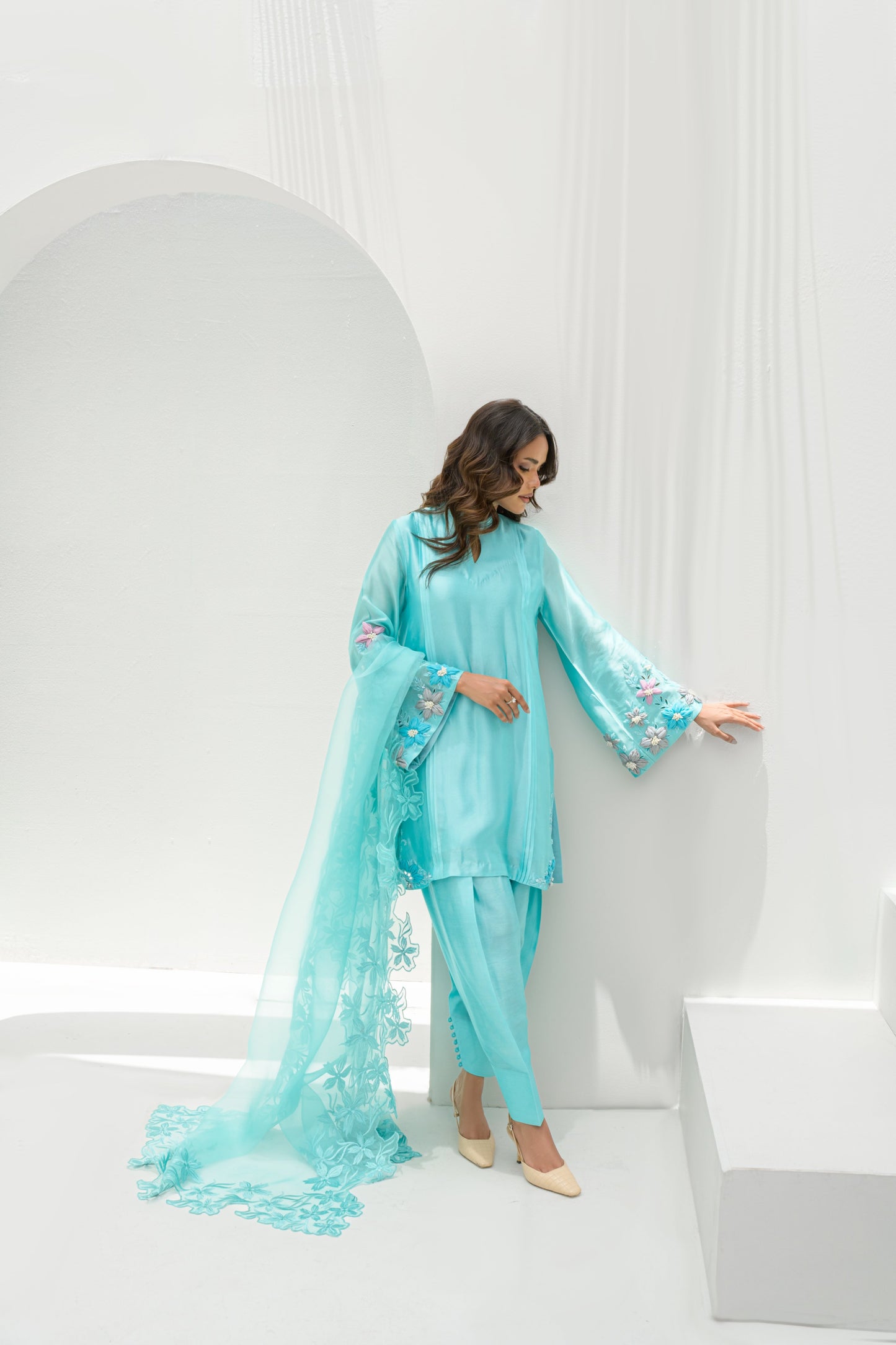 SKY SHIRT AND DUPATTA