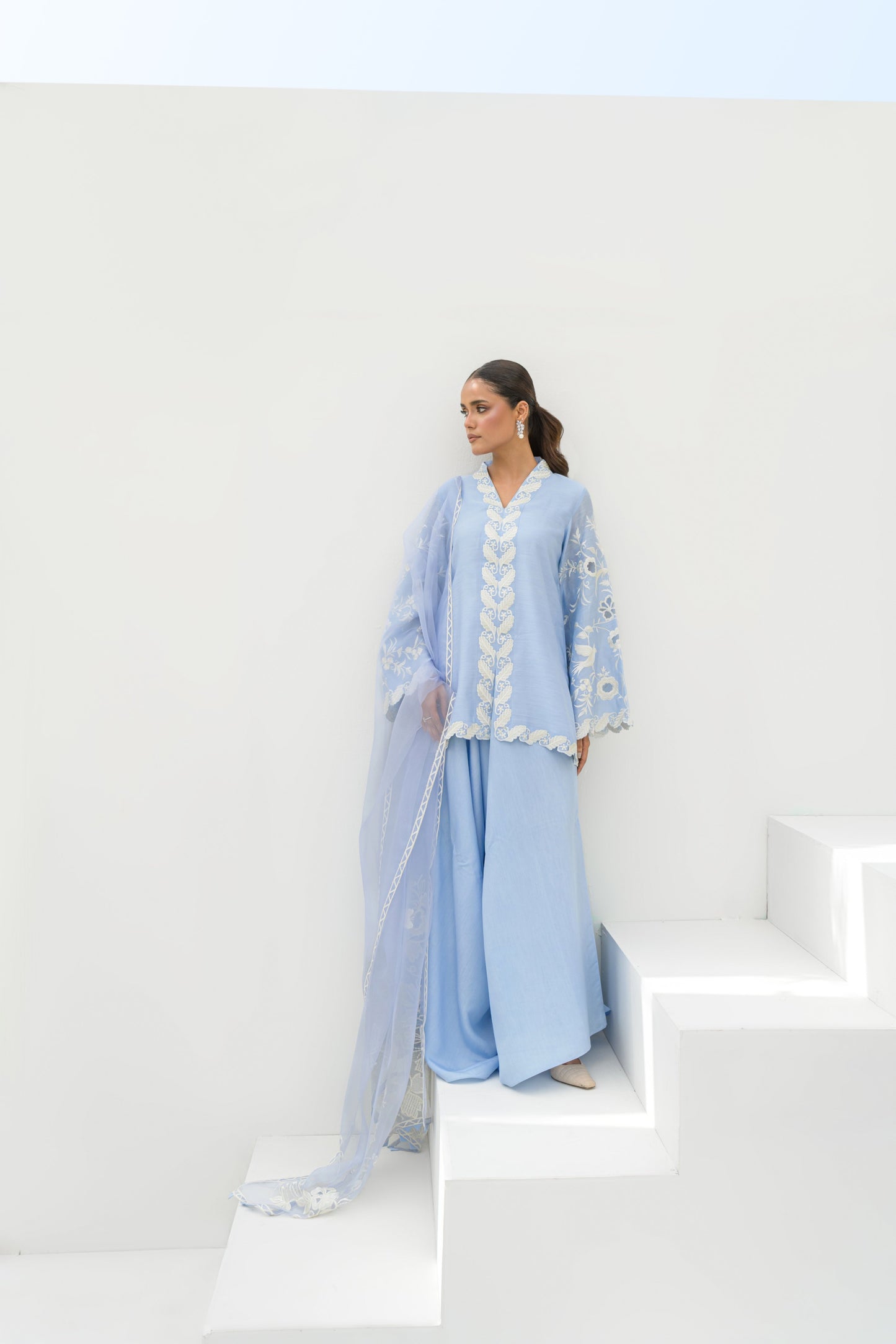 IRIS SHIRT DUPATTA WITH BOX PANTS