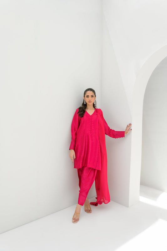 BLOOM SHIRT DUPATTA WITH  SHALWAR