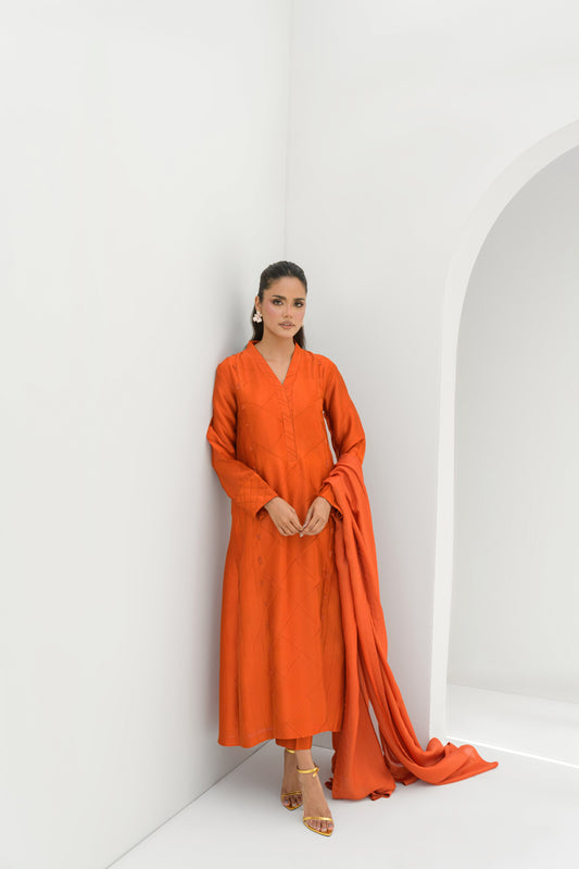 ZORA SHIRT DUPATTA WITH STRAIGHT PANTS