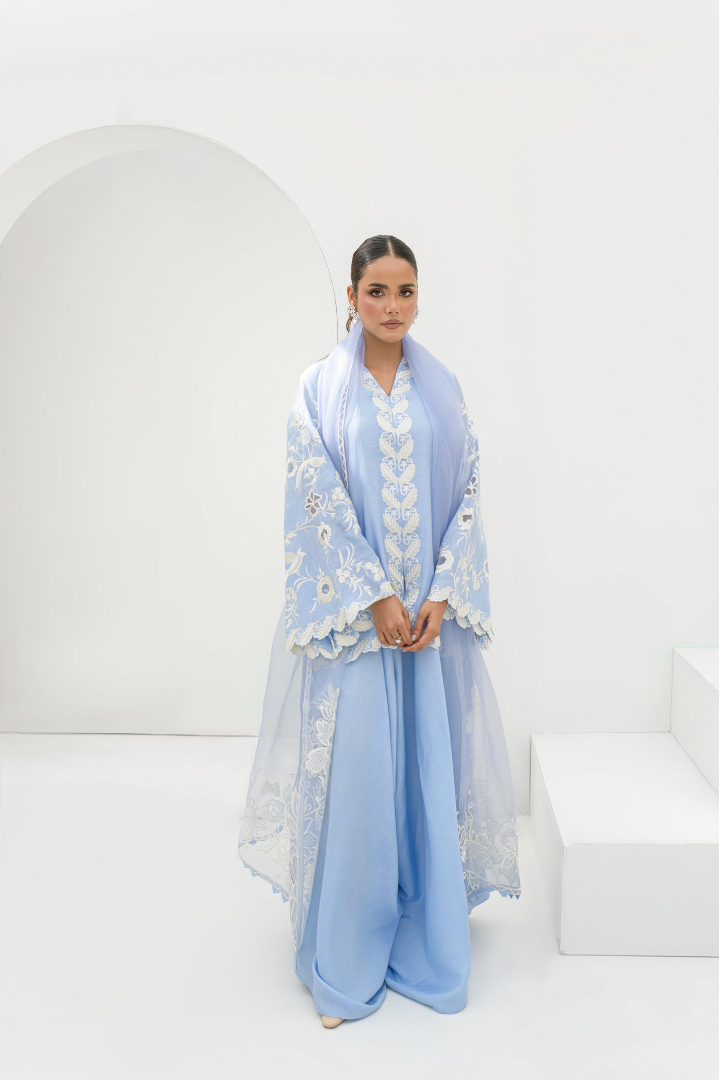 IRIS SHIRT DUPATTA WITH BOX PANTS