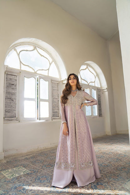 SERENA- FULL SET In Tea Pink with Dhaka pants and dupatta as shown