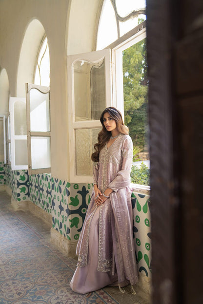 SERENA- FULL SET In Tea Pink with Dhaka pants and dupatta as shown